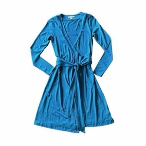 Banana Republic Blue Wrap Jersey Dress - Size XS